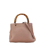 Pink Leather Gucci Bamboo