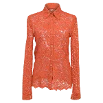 Orange Polyester Erdem Shirt