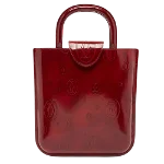 Red Leather Cartier Tote