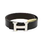 Black Leather Hermès Belt