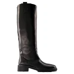 Black Leather Aeyde Boots