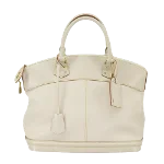 White Leather Louis Vuitton Lockit