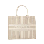 Beige Cotton Dior Book Tote