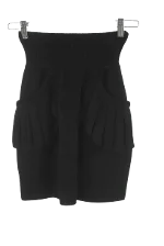 Black Wool Fendi Skirt