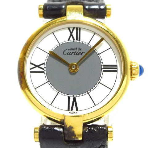 Black Silver Cartier Watch