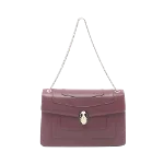 Purple Leather Bvlgari Shoulder Bag