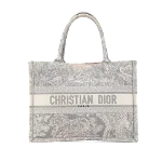 Grey Canvas Dior Book Tote