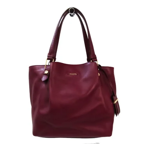 Burgundy Leather Tod's Handbag