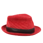 Red Polyester Hermès Hat