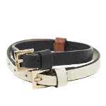 Black Leather Carolina Herrera Bracelet