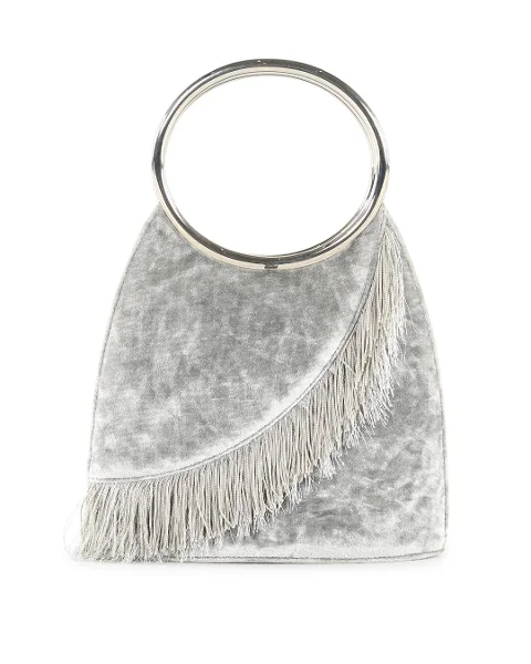 Silver Velvet Dior Handbag