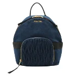 Blue Leather Miu Miu Backpack