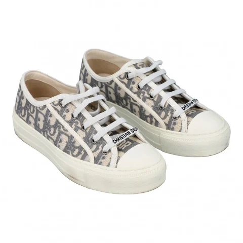 White Fabric Dior Sneakers
