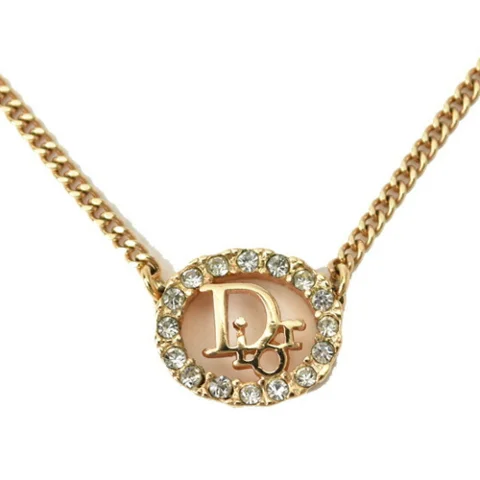 Yellow Metal Dior Necklace