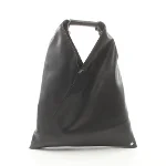 Black Leather Maison Margiela Tote