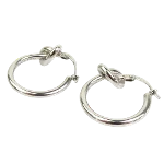 Silver Metal Celine Earrings