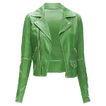 Green Leather Loewe Jacket