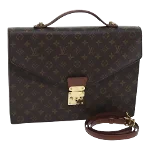 Brown Canvas Louis Vuitton Porte documents Jour