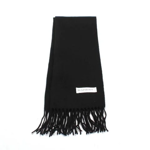 Black Wool Saint Laurent Scarf