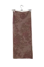 Brown Wool Rouje Skirt