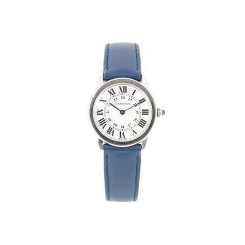 Blue Leather Cartier Watch