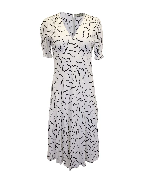 White Fabric Diane Von Furstenberg Dress