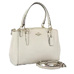 White Leather Coach Handbag