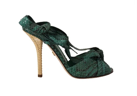 Green Leather Dolce & Gabbana Heels
