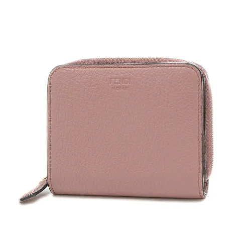 Pink Leather Fendi Wallet