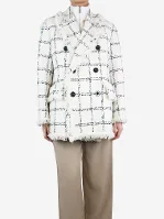 White Nylon SACAI Coat