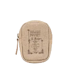 Beige Leather Bvlgari Pouch