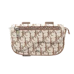 Beige Canvas Dior Cosmetic Pouch