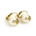Gold Pearl Valentino Earrings