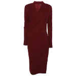 Burgundy Fabric Alexander McQueen Dress