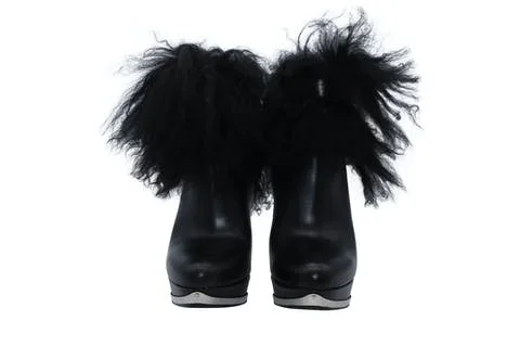 Black Leather Alexander McQueen Boots