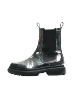 Silver Leather Bally Boots