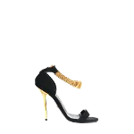 Black Leather Versace Sandal