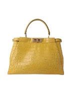 Yellow Leather Fendi Peekaboo