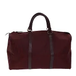 Burgundy Canvas Dior Travel Bag
