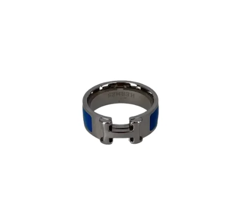 Blue Stainless Steel Hermès Ring