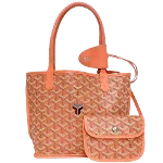 Pink Canvas Goyard St Louis Tote