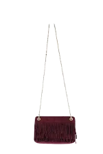 Burgundy Leather Sézane Shoulder Bag