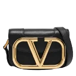 Black Leather Valentino Crossbody Bag