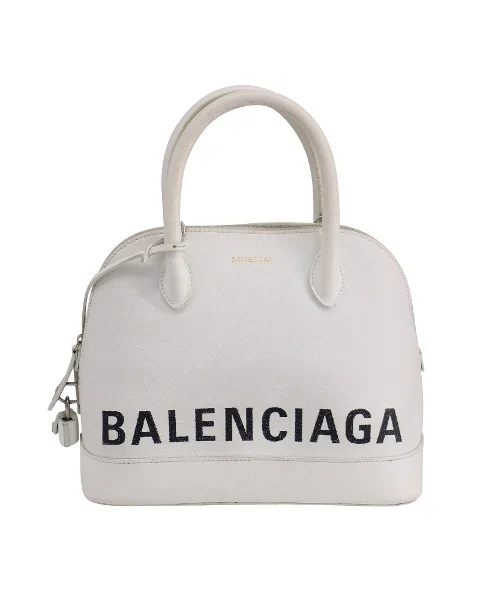 White Leather Balenciaga Ville