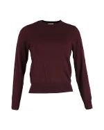 Burgundy Wool Dries Van Noten Sweater