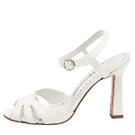 White Leather Manolo Blahnik Sandals