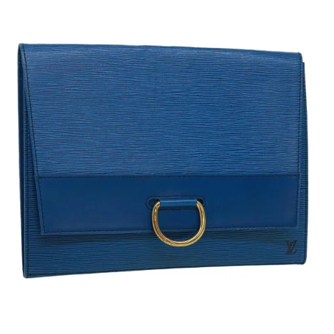 Blue Leather Louis Vuitton Clutch