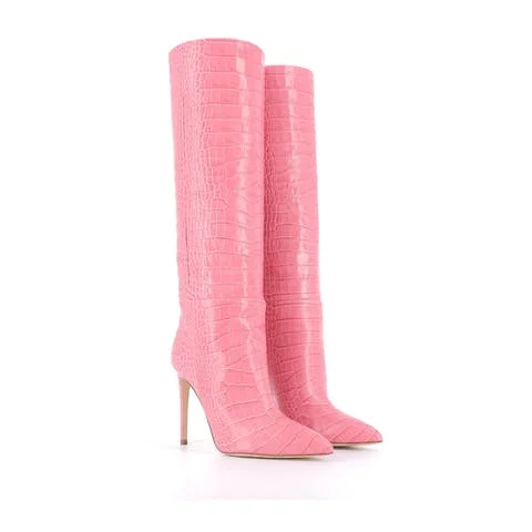 Pink Leather Paris Texas Boots