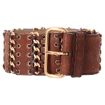 Brown Leather Prada Belt