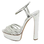 Silver Leather Casadei Sandals